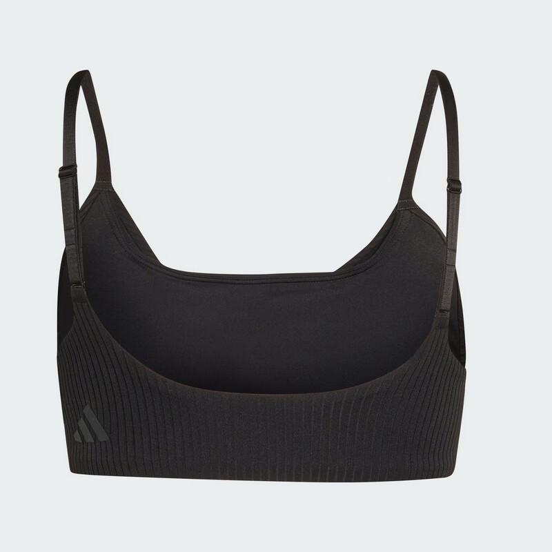 Adidas Women's ALL ME LS RIB B Low-Impact Yoga Bra KF1673