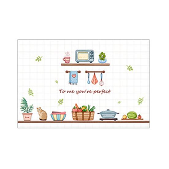 Кухонные обои самоклеящиеся маслостойкие наклейки на стену водонепроницаемый фартук защита стены