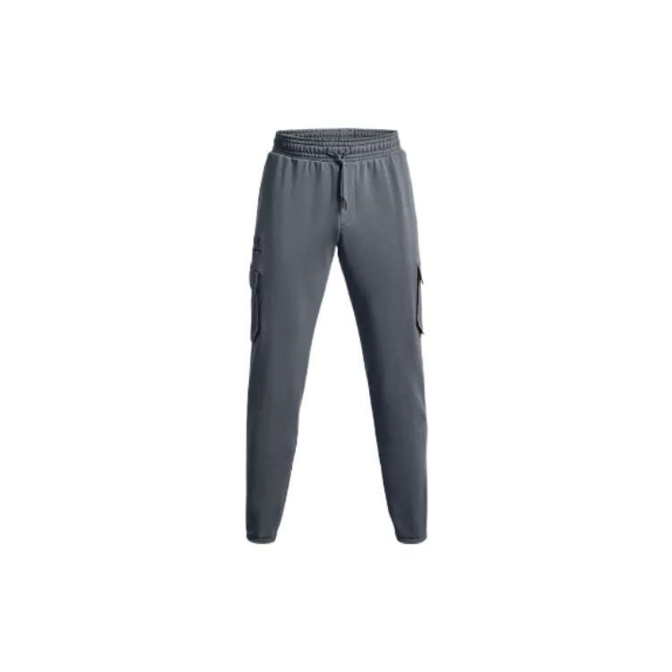 Under Armour Однотонные спортивные брюки с эластичной резинкой на талии и манжетами на шнурке, мужские брюки серого цвета 1378600-002