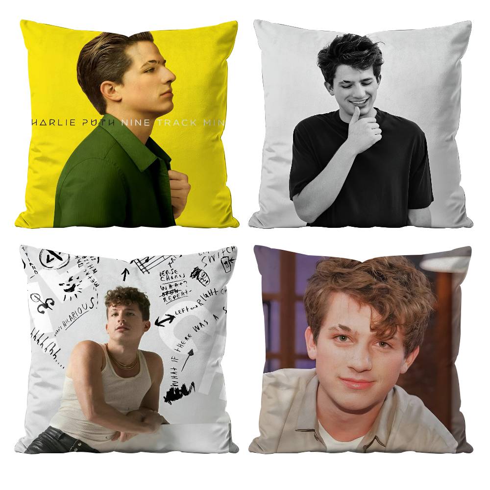 Наволочка для подушки Singer C-Charlie Puth Наволочка против пылевых клещей Невидимая молния шелковистый короткий плюш Чехол для подушки дивана