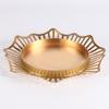 Современная легкая роскошная металлическая полая кружевная тарелка для фруктов, закусок, пирожных, фруктовая чаша, дизайнерские художественные креативные украшения для хранения