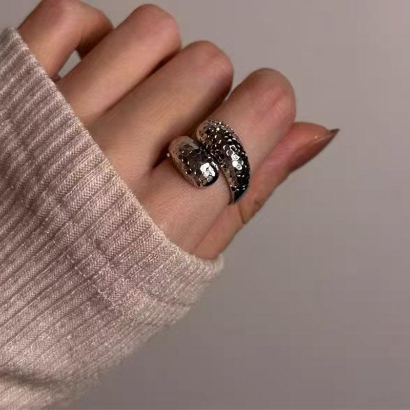 Цветочное кольцо из стерлингового серебра для женщин - Высококачественный дизайн с открытым соединением для осени/зимы