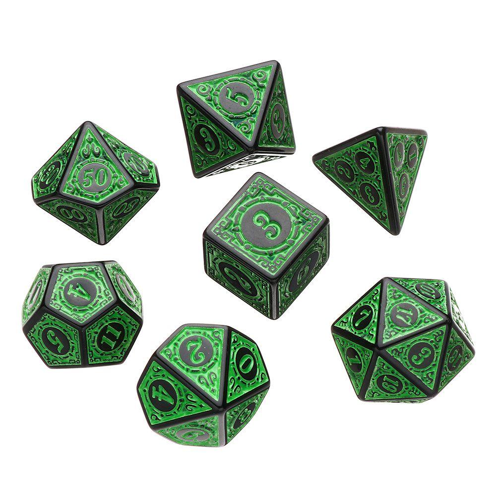 D12 D20 Для TRPG DND 7-гранный Набор кубиков Игровой аксессуар Радужный блеск