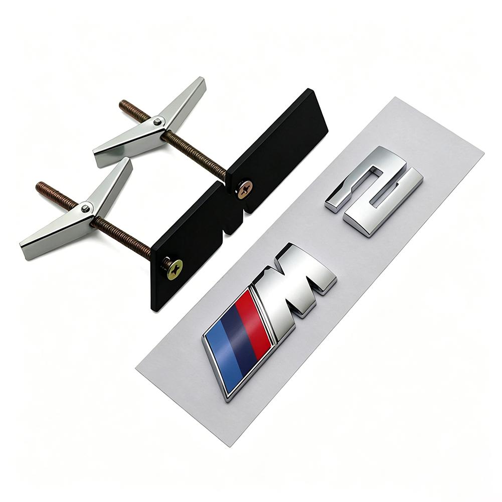 QXFA9 1Pcs M Logo 3D ABS Car Styling Front Grille Badge Emblem Accessory For BMW M M2 M3 M4 M5 M6 G80 G06 G07 G42 G14 G15 G16 F82 F20