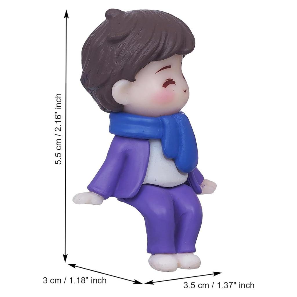 Подарок на День святого Валентина для девушки, парня, симпатичного мальчика и девочки, сидящая пара, статуэтка, декоративный экспонат (Полирезин) Подарок на День Святого Валентина