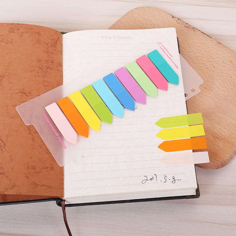 Strip Arrow Adhesive Sticky Notes Planner Stickers Fluorescent Notes Paper Sticker Bookmarks