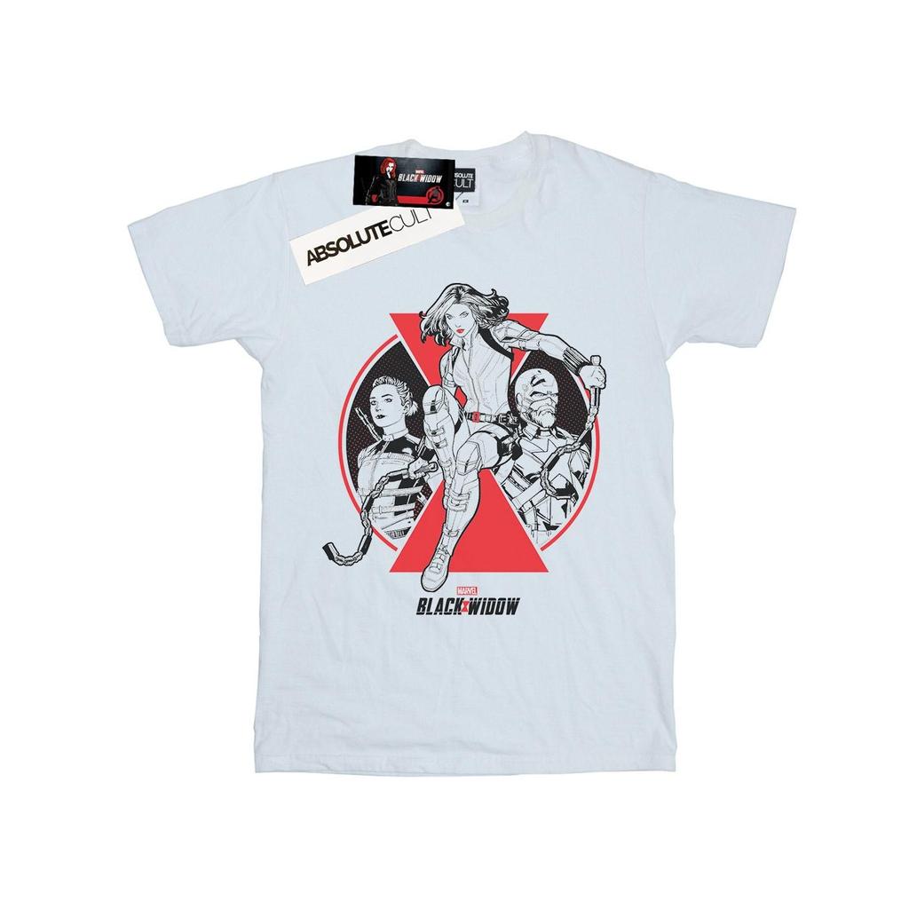 Marvel Mens Black Widow Movie Character Badge T-Shirt