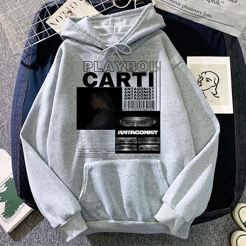 Рэпер Playboi Carti Альбом Женская Хип-Хоп Рэп Толстовка Женские Повседневные Свободные Худи Уличная Одежда