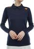 Golf Long Sleeve Tech Polo Shirt Border Heat 0 [New Balance] Women's (Shadow Pattern/KARUISHI Retention/Abrasion Resistance) / 012-3269501 121_Navy