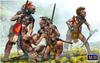 Master Box Масштаб 1/35 Индейские войны Оборонительный круг, 4 солдата коренных американцев, XVIII век, Нет. 1 Пластиковая модель, MB35209