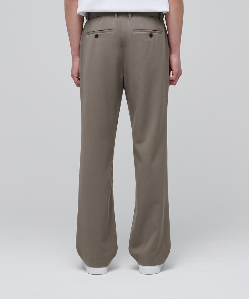 MUSINSA STANDARD Semi Bootcut Hidden Elastic Waist Slacks [Dusty Beige]