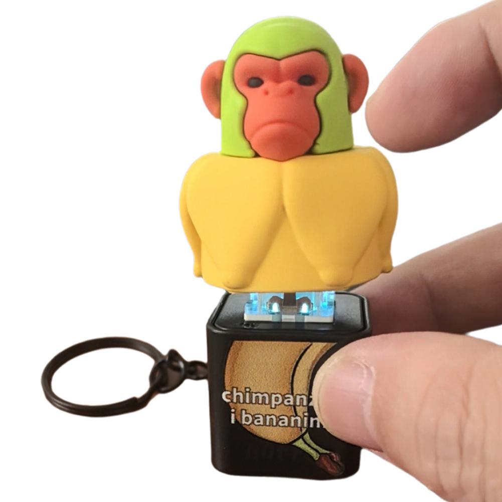 Tung Tung Sahur Keychain Toy with Buttons Make Sounds Pendant Stick Decompression Button Sound Funny toy