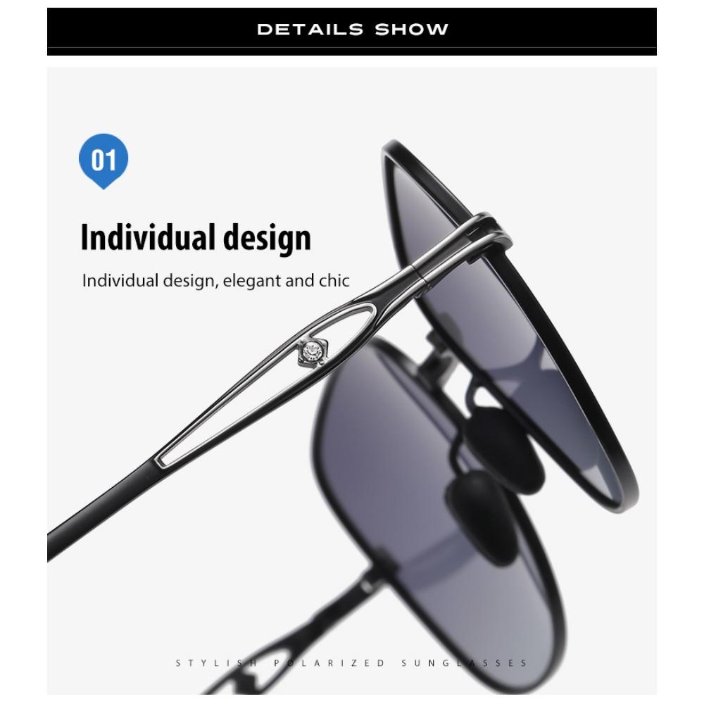 aoron Polarized Fashion Sunglasses Men's and Women's Folding Color-changing Glasses Driving Glasses