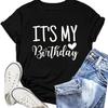 Футболки на День Рождения для Женщин Это Мой День Рождения Футболка B-Day Вечеринка Команда Футболка Топ