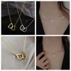 Double Heart Clavicle Choker Alloy Pendant Necklace Fashion Love Drop Necklace