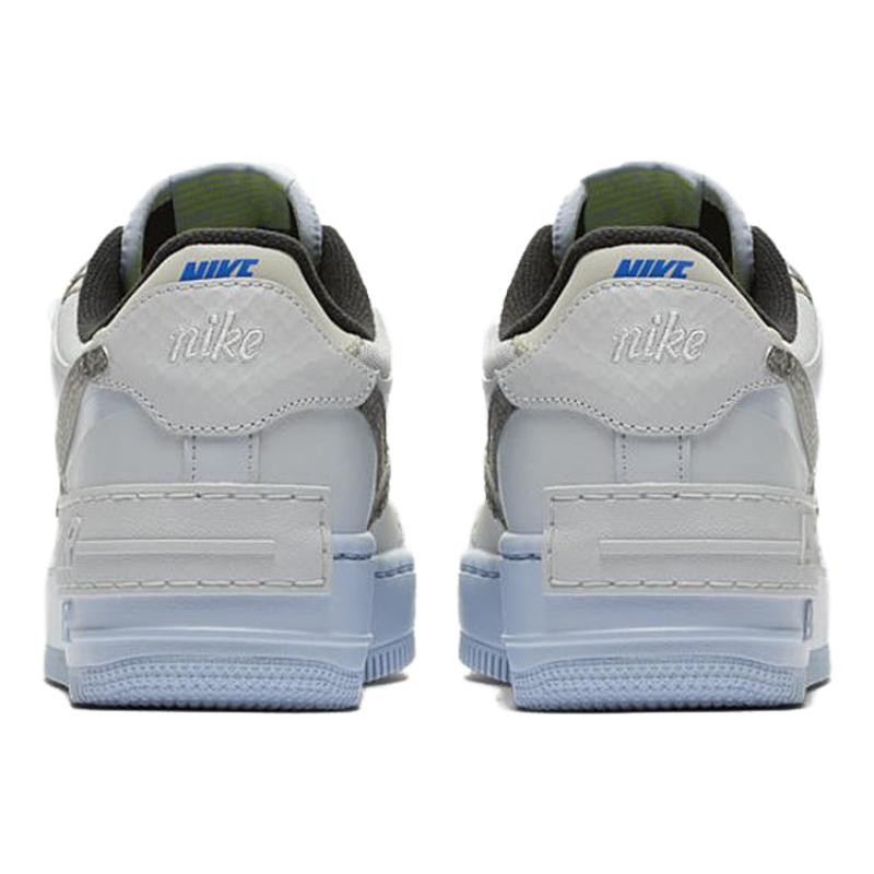 Nike Женские кроссовки Air Force 1 Low Shadow Pure Platinum Snakeskin Blue CV3027-001