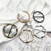 2/3pcs Three-speed Buckle, Aluminum Alloy T-shirt Garment Knotted Buckle Metal Circle Rings Women's Retro Cardigan Sweater Shawl Shirt Collar Clothes