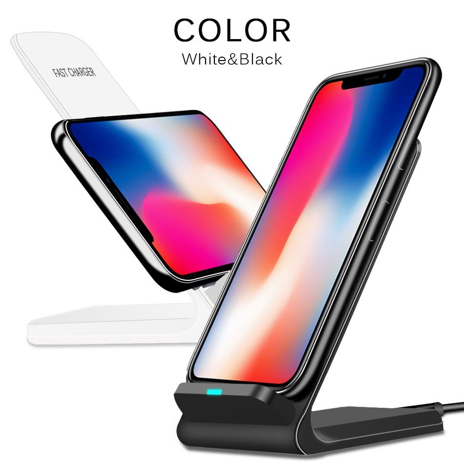 Новая сверхбыстрая подставка для зарядного устройства 50 Вт Qi Wireless Charger Dock Charger Station для iPhone 14 13 12 11 Pro Max X Xs Xr 8 Samsung Galaxy S30 S21 S20 S10