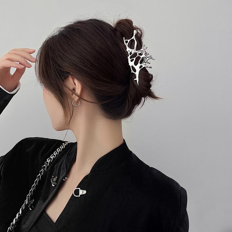 Премиальная металлическая шпилька для волос для женщин с густыми волосами - элегантный аксессуар Shark Clip