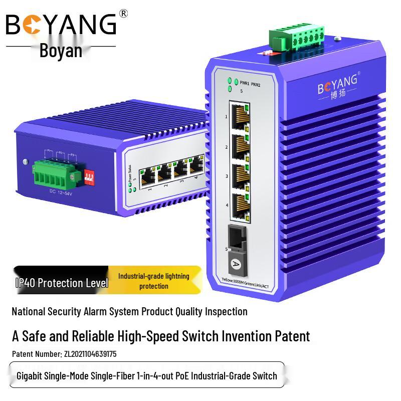 Boyang Industrial Gigabit Fiber Optic Transceivers/Converters