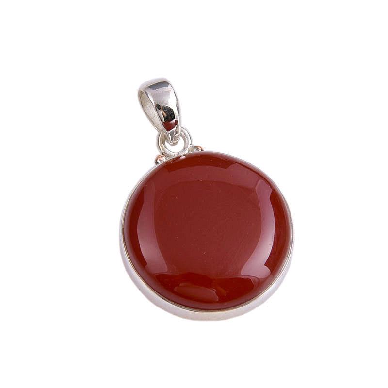 Натуральный Красный Оникс Драгоценный камень Ручной работы 925 Стерлинговое Серебро Ювелирное украшение Подвеска 1,50'' P4y27