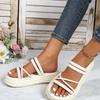 Мода 2025 Новые летние женские шлепанцы на мягкой подошве и кожаные шлепанцы двойного ношения в сочетании с формальными сандалиями на мягкой подошве, изготовленными из