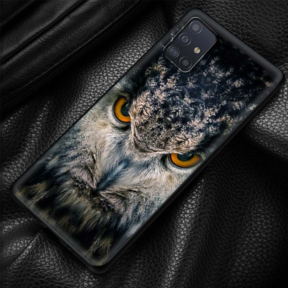 Soft Phone Case for Samsung Galaxy A21S A51 A71 A12 A50 A70 A31 A41 A02S A72 Shockproof Coque Shell Fashion Cartoon Owl