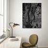Canvas print Black and white city map