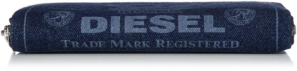 Длинный кошелек на молнии из принтованного денима X07608P1730 UNI Индиго Синий H8457 [Diesel] Мужской