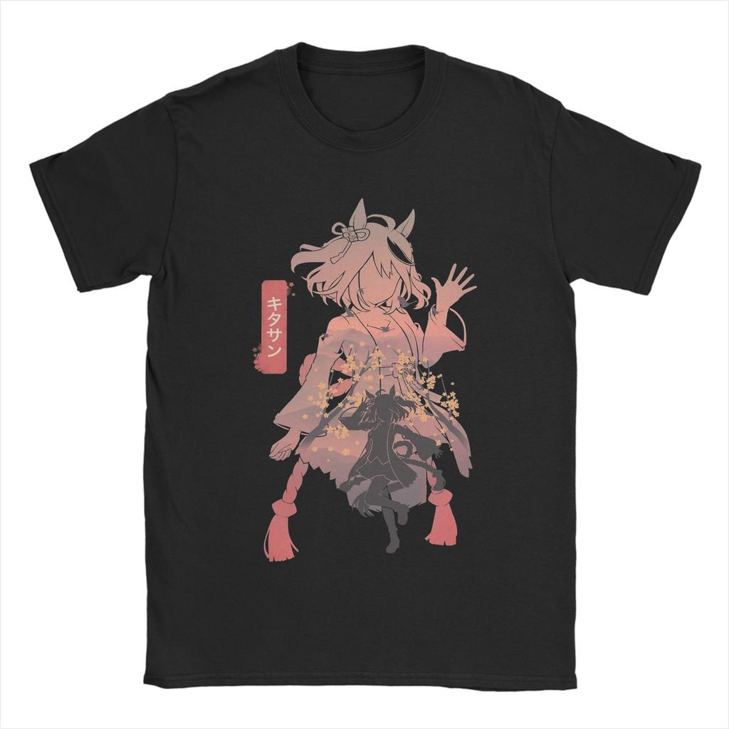 Silence Suzuka Uma Musume Аниме Футболки Унисекс Хлопок Смешные Футболки Круглый Вырез Футболка Короткий Рукав Одежда 6XL