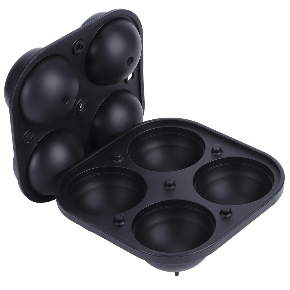 Multifunction DIY 4 Hole Non‑Stick Silicone Ice Ball Molds Maker Tray 6cm Kitchen Tools