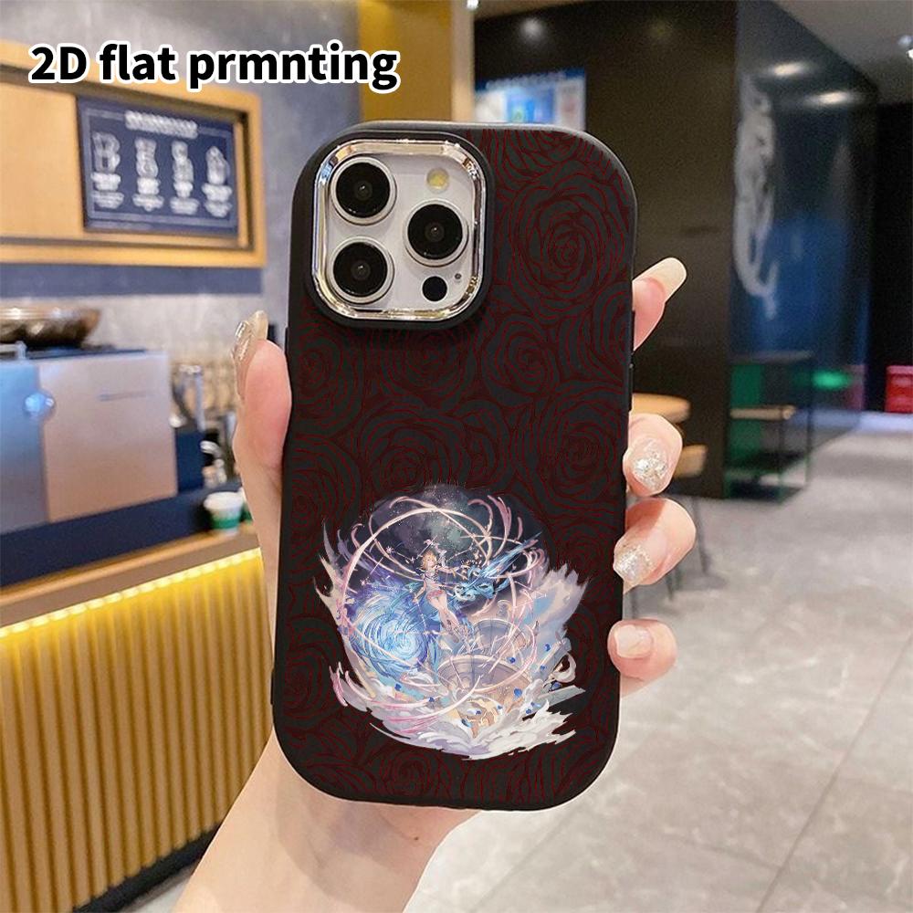 Phone case: 2D flat design suitable for iPhone 18 17 16 15 14 13 Pro protective case, couple style, magical girl, Christmas and Halloween gifts