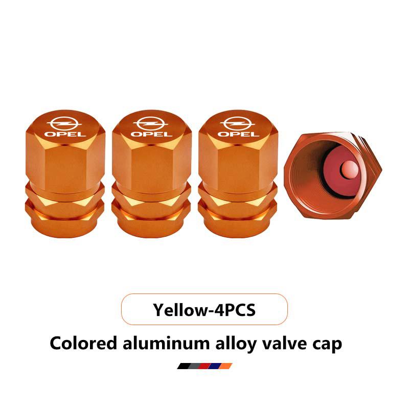 Car Logo Tire Valve Stem Caps Aluminum Alloy Wheel Dustproof Valve Stem Cover For Opel Astra H K J G Corsa E D OPC Insignia B OT4