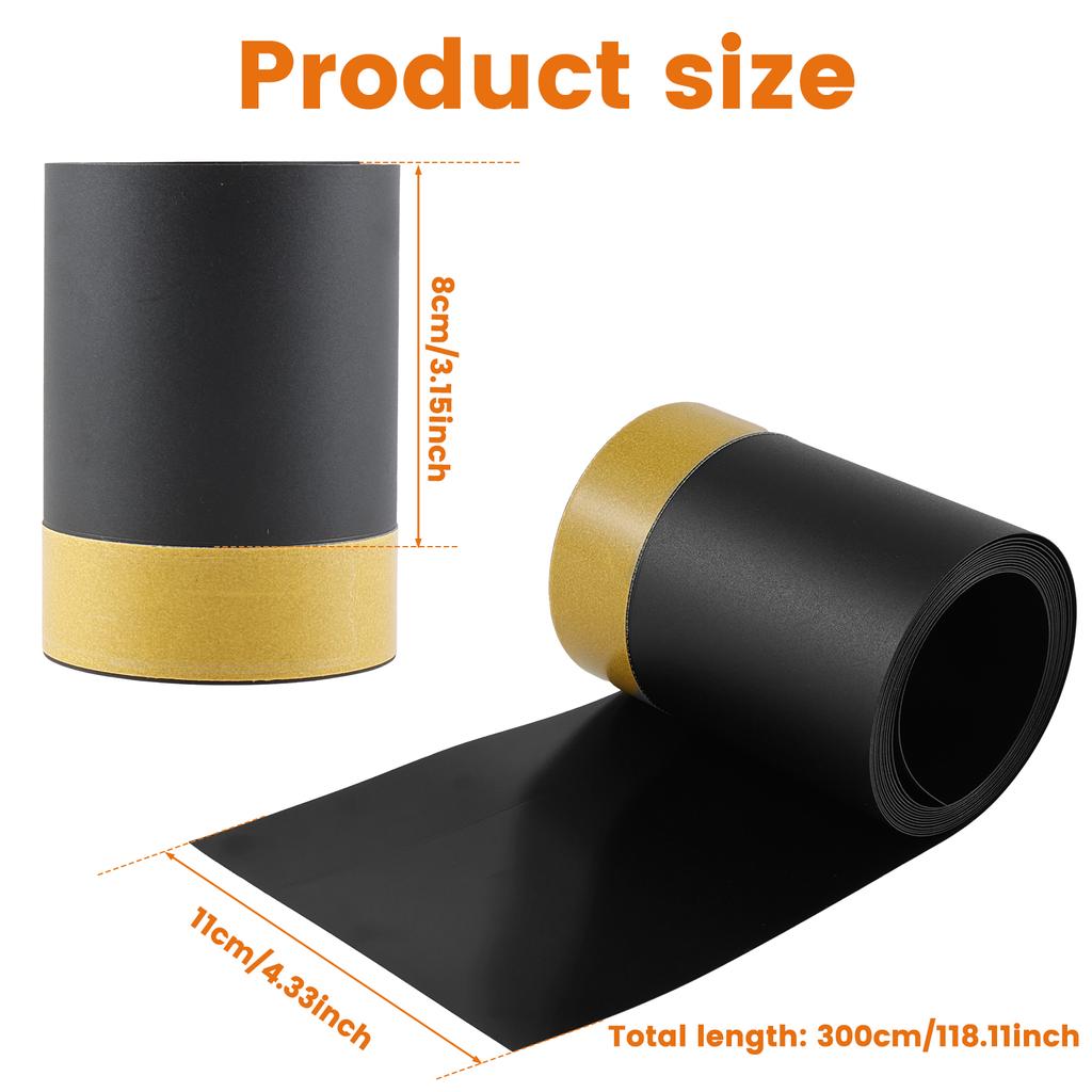 Блокиратор для игрушек под диваном 300x11 см, режущийся бампер для щелей под диваном, ПВХ, фиксаторы для игрушек под диваном, черные/прозрачные, многоцелевые