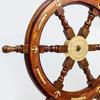 Nautical Premium Sailor's Hand Crafted Brass, Wood Ship Wheel 60.96 Cm