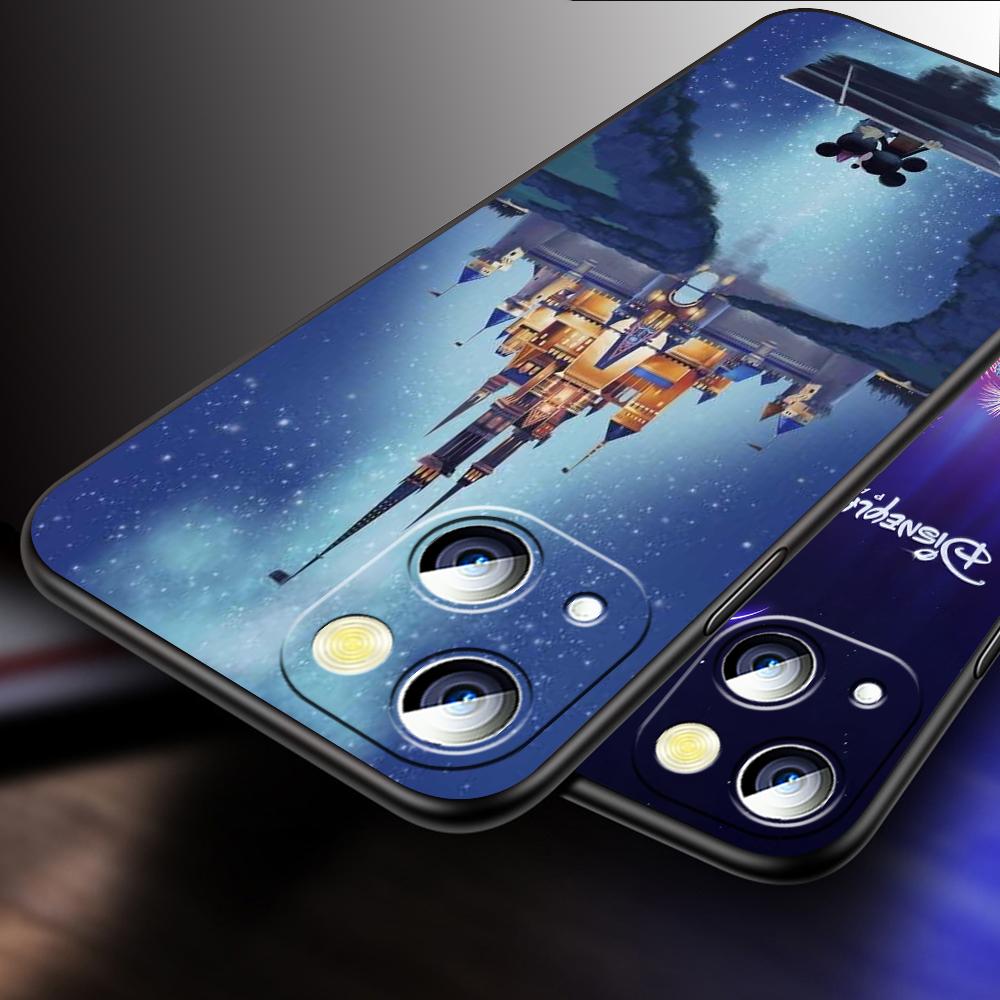 Фейерверк Минни Микки для iPhone 15 14 13 12 11 XS XR X 8 7 SE Pro Max Plus Mini черный чехол для телефона TPU