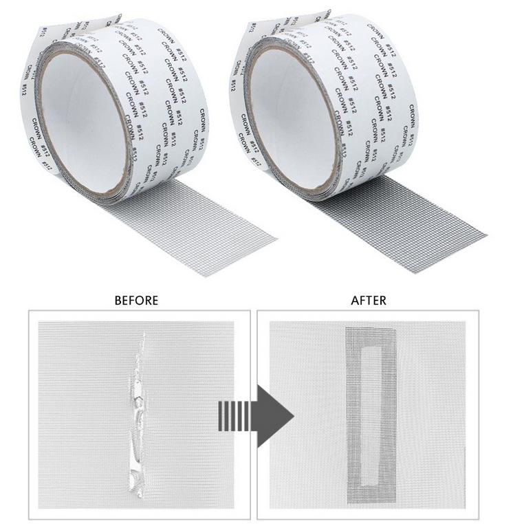 1 рулон, длинное окно, субсидия на ремонт двери с сеткой, 2 метра, можно резать, самоклеящаяся наклейка для ремонта отверстий в сетке, лента для ремонта от комаров