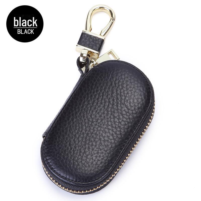 Универсальная сумка для ключей из коровьей кожи первого слоя на молнии 2024 года - модный новый чехол для ключей