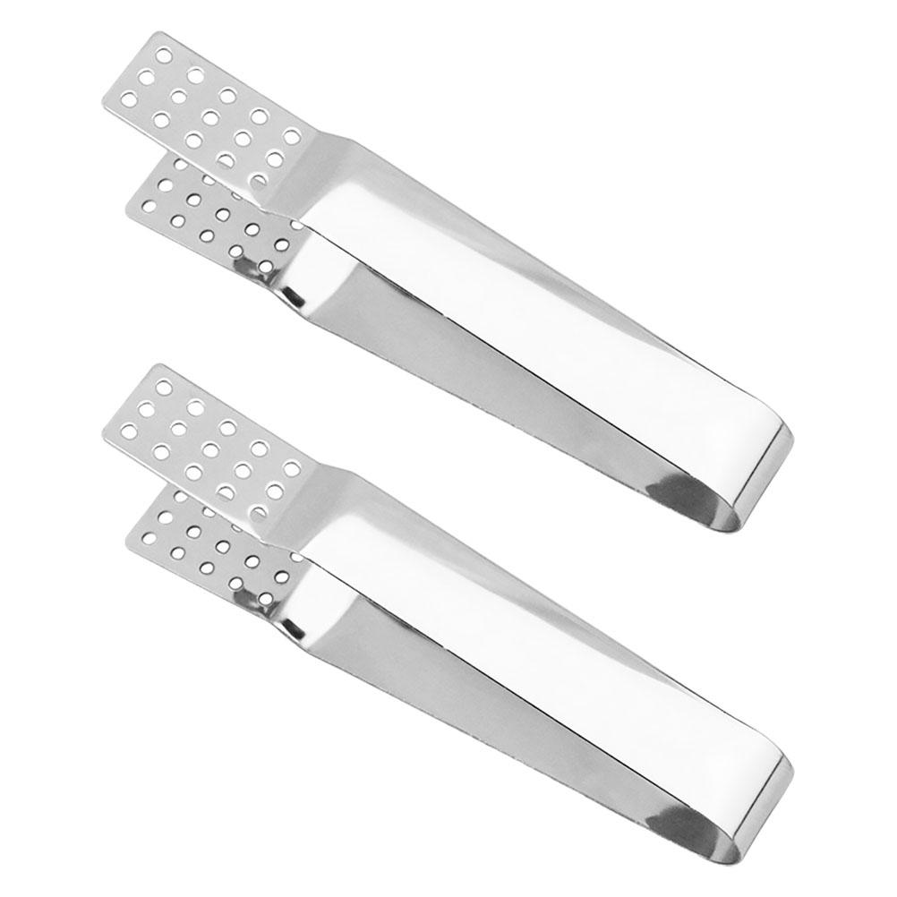 2Pcs Stainless Steel Tea Bag Tongs Heat Resistant Pierced Ends Extract Every Drop Multi Function Tool Tea Bag Tongs