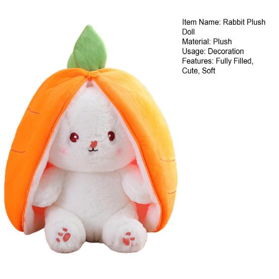 Мягкая игрушка-кролик, фруктовое животное-компаньон, эластичная изысканная пасхальная кукла-кролик, подушка, украшение для дома, комнаты, подарок на день рождения