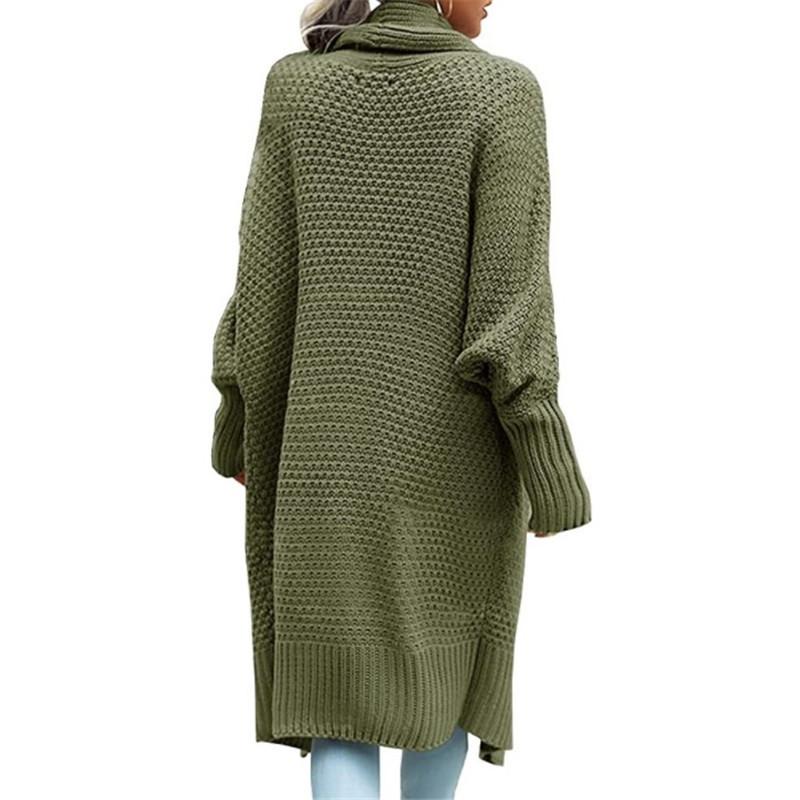 New Fashion Long Cardigan with Bat Sleeves Sweater Jacket for Women