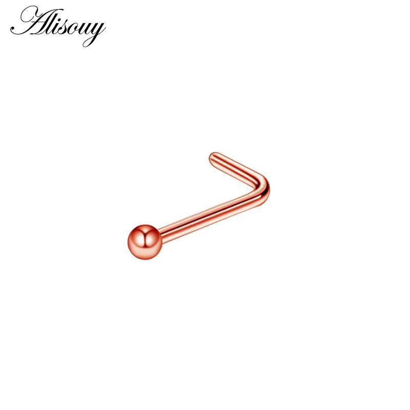 Alisouy 1Piece Steel 20G Faux Nose Rings Fake Septum Rings Hoop Nostril Daith Piercing Fake Clip On Nose Rings Oreja Piercings Jewelry