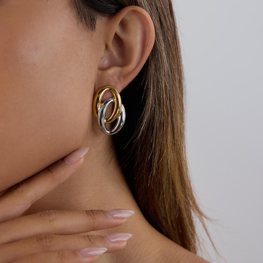 Yori Fashion Серьги-заявление из нержавеющей стали для женщин, ювелирные изделия для повседневной носки Pendientes De Acero Inoxidable 2025 НОВИНКА