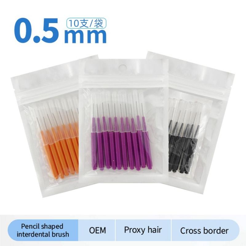 Interdental Brush Box Interdental Brush 10pcs Clean Tooth Gap Braces Gap Straight Orthodontic eyelash Brush
