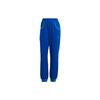 Adidas Originals FW22 Logo Print Elastic Waist Mid-Rise Cuffed Knit Joggers Women Joggers Blue IB2055