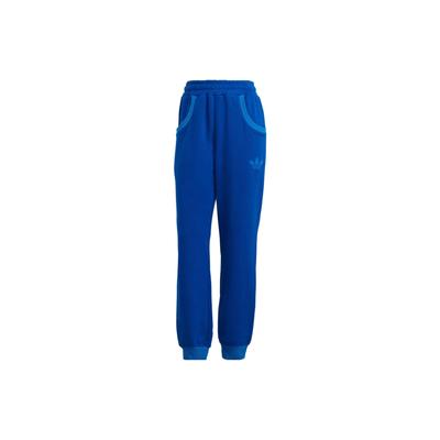 Originals FW22 Logo Print Elastic Waist Mid-Rise Cuffed Knit Joggers Women Joggers Blue IB2055