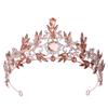 Diamond Popular Rhinestone Headband, Luxury Baroque Crystal Leaf Wedding Bridal Crown