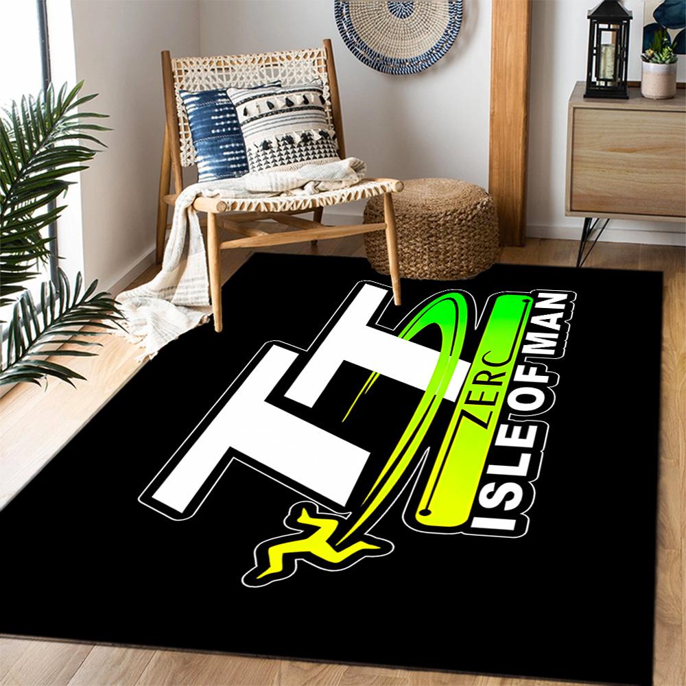 Isle Of Man Tt Race Themed Anti-Slip Rugs - Polyester Home Decor, Suitable for Bedrooms, Living Rooms, Doorways, Studios, and Decorations