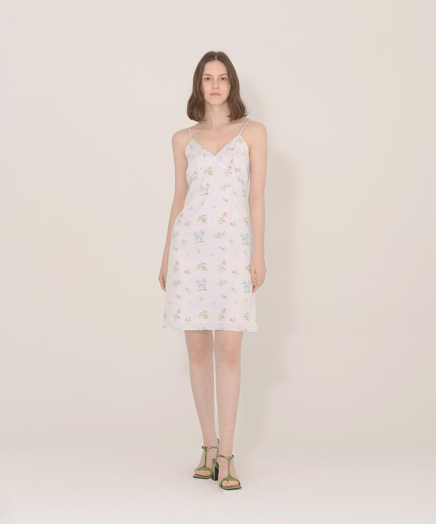 Aiseugadeuneiogongpal Cross-Stitch Floral Print Dress