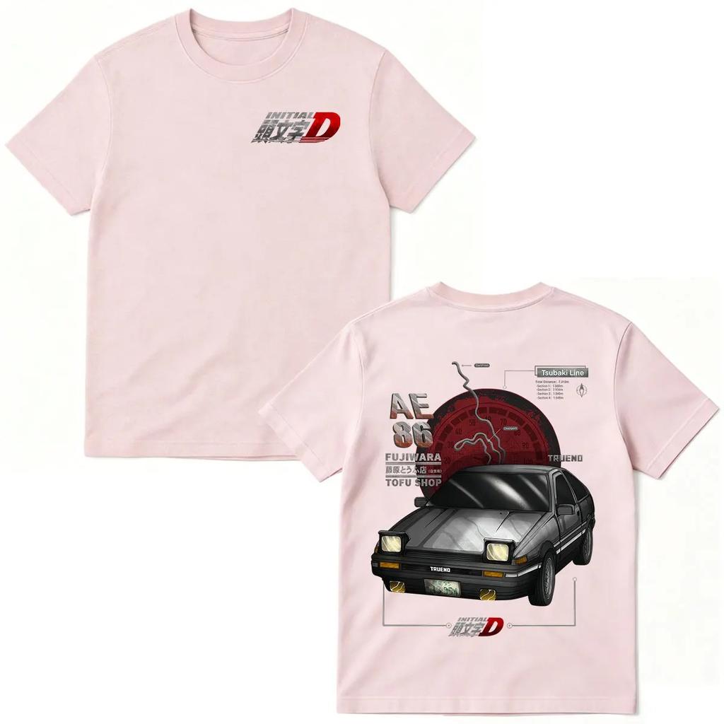 2026 Аниме Initial D AE86 Гоночный Автомобиль Футболка Такumi Фудзивара Магазин Тофу Мужская Женская Модная Футболка Хлопок Короткий Рукав Футболка